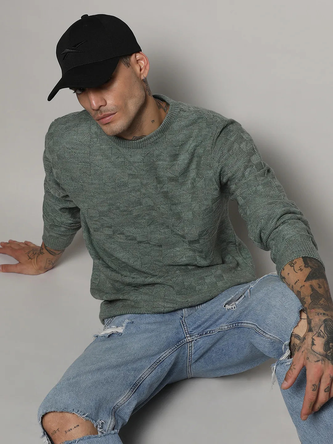 Columbus™ | Checkered Pattern Sweater