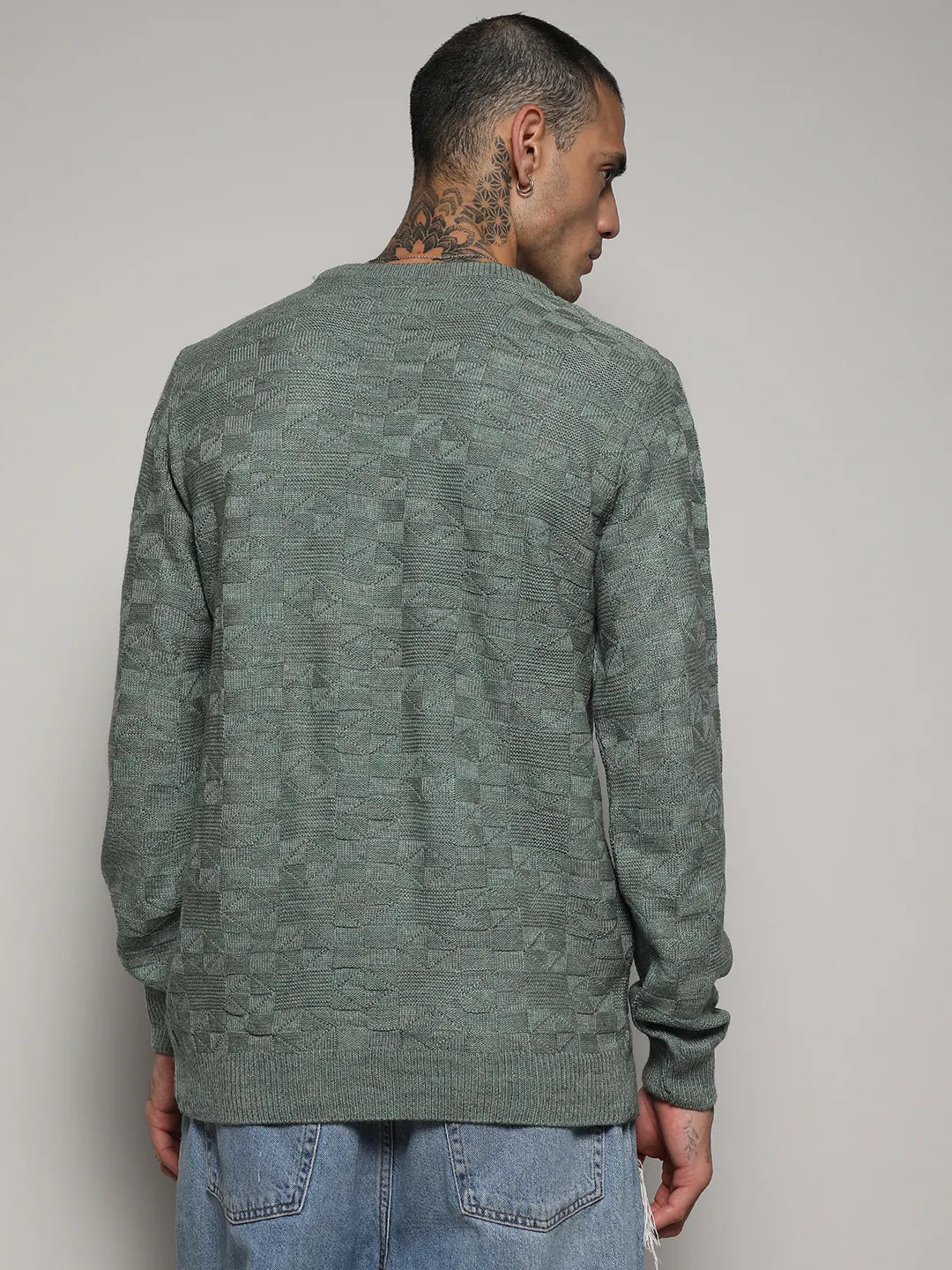 Columbus™ | Checkered Pattern Sweater