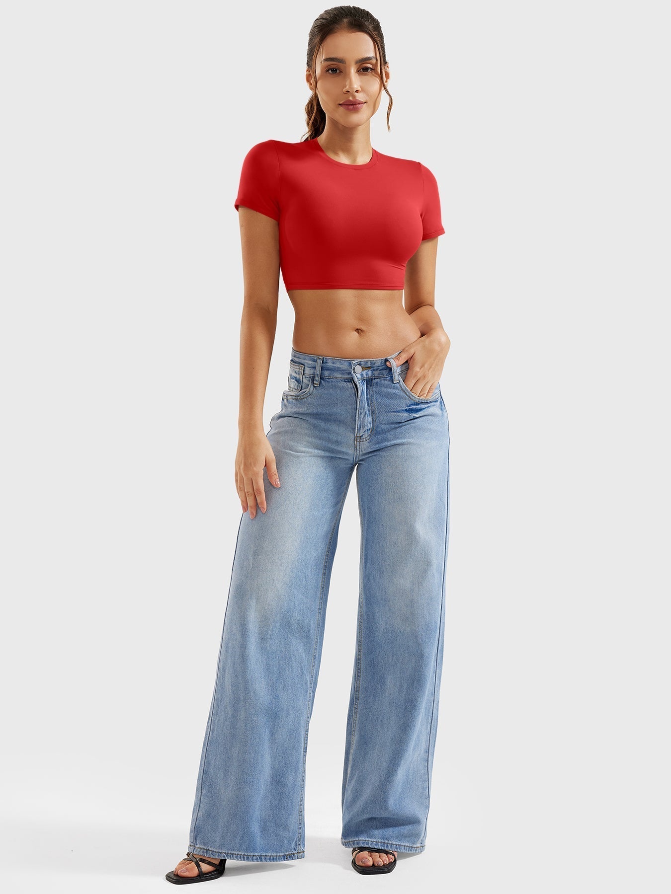 COLINE™ | Short Sleeves Crop Top
