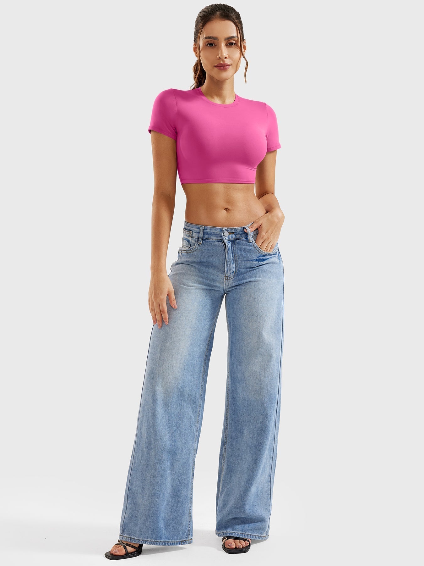 COLINE™ | Short Sleeves Crop Top
