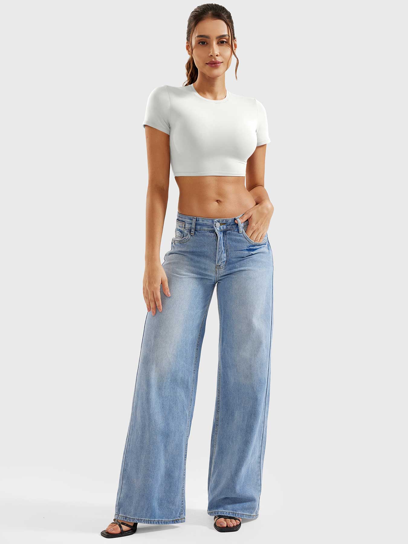 COLINE™ | Short Sleeves Crop Top